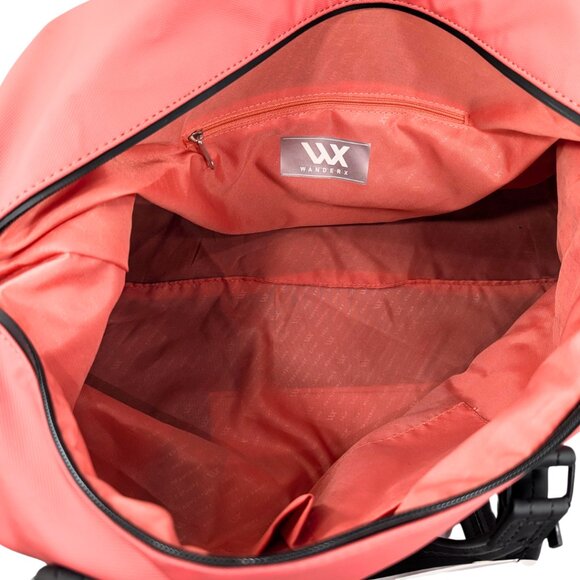 WanderX NWT Pink Coral Large Nylon Spinner Travel Duffel Bag - Picture 6 of 8